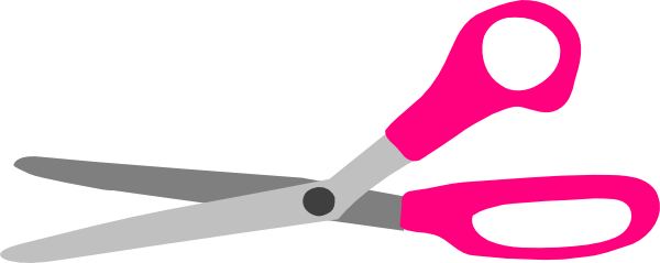 Pink Scissors Clip Art At Clkercom Vector - Pink Scissors Png (600x239)