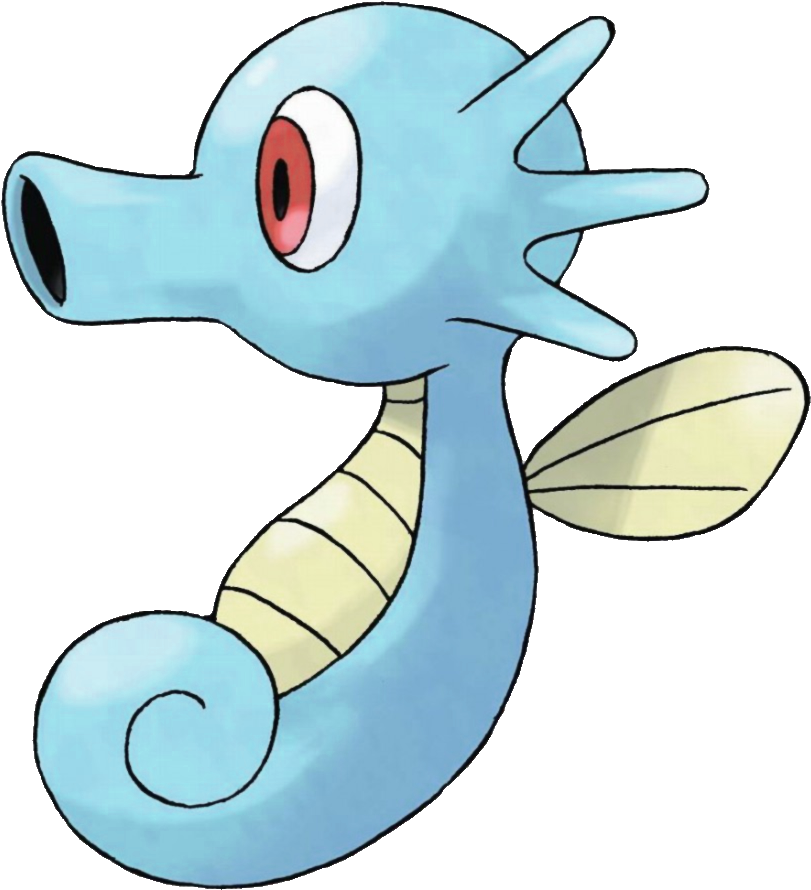 Horsea Eats Small Insects And Moss Off Of Rocks - Pokemon 116 (889x889)