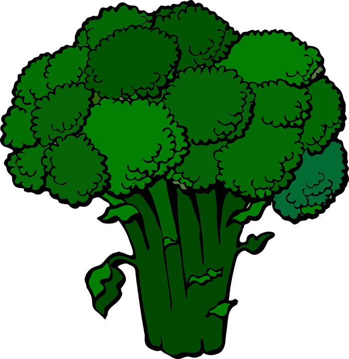 Dark Broccoli Clip Art At Clker Com Vector Clip Art - Broccoli Clipart (701x720)