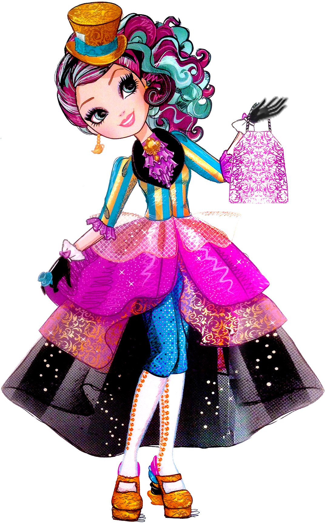 Madeline Hatter, Briar Beauty, Ashlynn Ella, Raven - Ever After High Legacy Day (1161x1790)