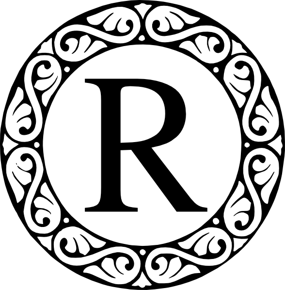 R Monogram Clip Art - Fancy Letter T (2234x2242)