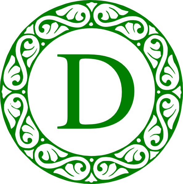 D Monogram Clip Art - Fancy Letter T (594x596)