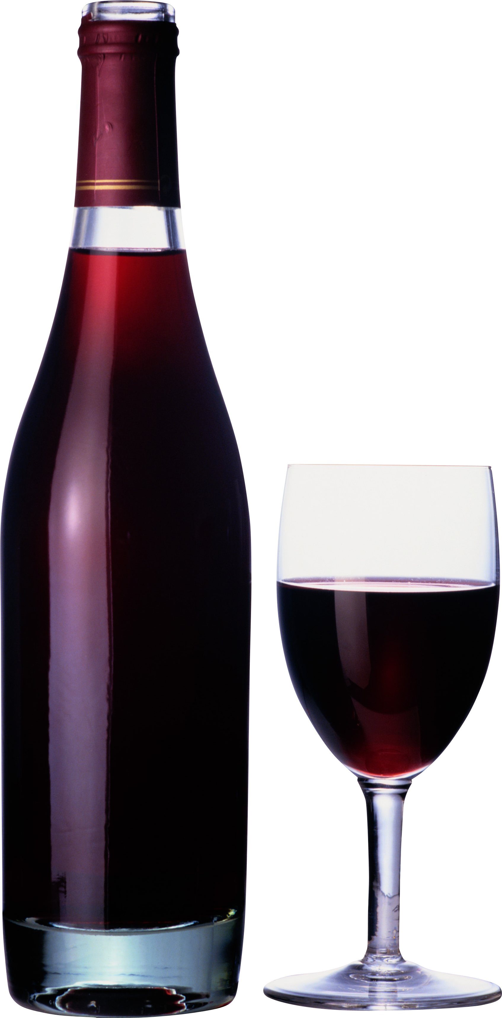 Wine Bottle Png Clipart - Wine Bottle And Glass Png (1694x3435)
