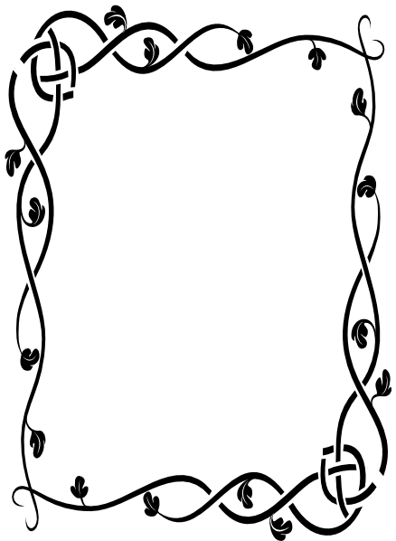 Rose Vine Border Clip Art Vine Border Modifed Hi - Music Of The Incredible String Band (444x597)