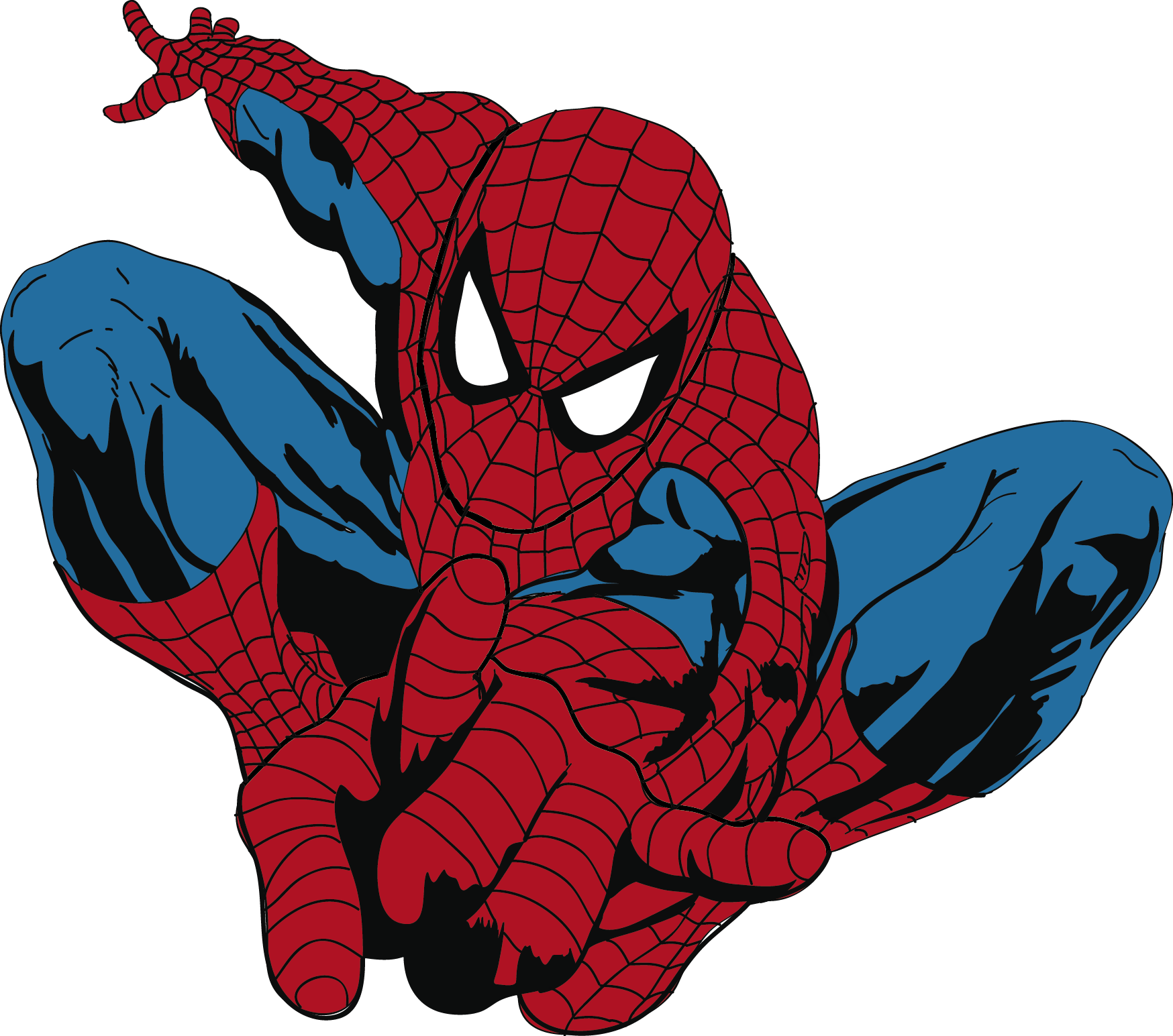 Spiderman Vector - Vector Spider Man (1748x1545)