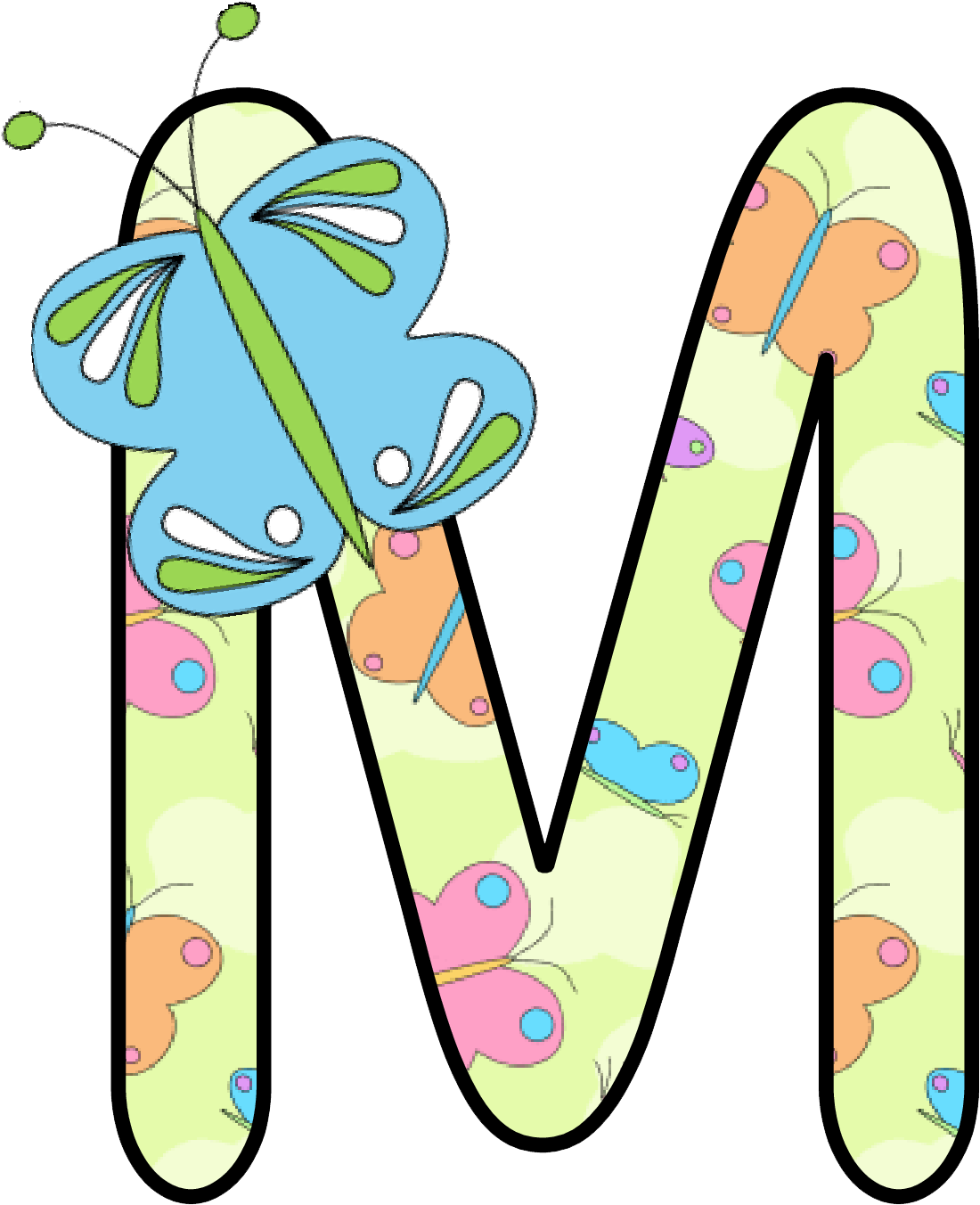 Ch B *✿* Alfabeto Mariposas De Kid Sparkz - Alphabet (1165x1400)
