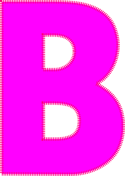 Monogram Room Graphics - Letter B Clipart (420x593)