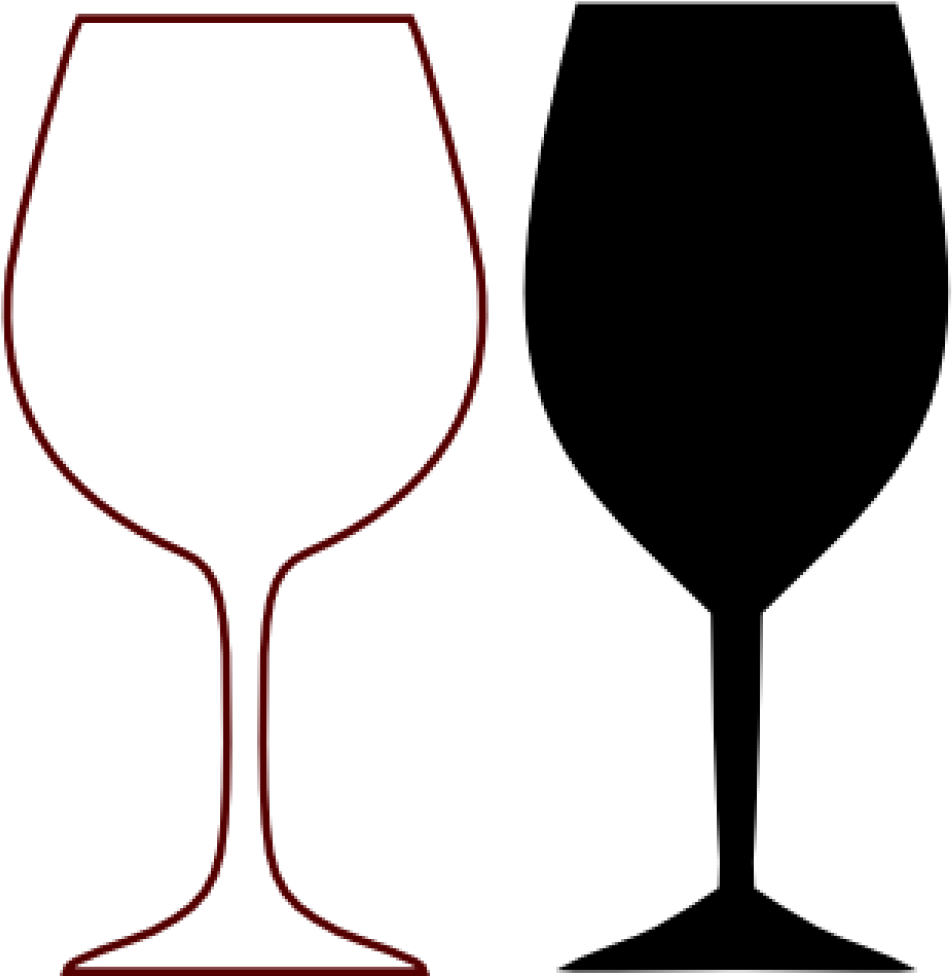 Wine Glass Clipart Wine Glasses Silhouette Clip Art - Clip Art (1024x1024)
