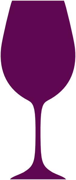 Purple Clipart Wine Glass - Wine Glass Clip Art Purple (252x597)