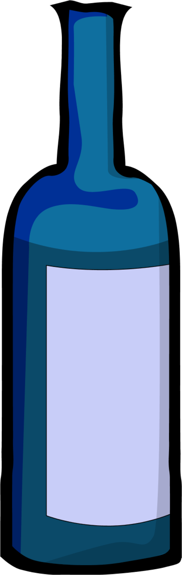 Wine Bottle Clipart - Blue Wine Bottle Clip Art (600x1898)