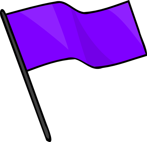 Free Flag Clip Art - Violet Flag Clip Art (600x580)