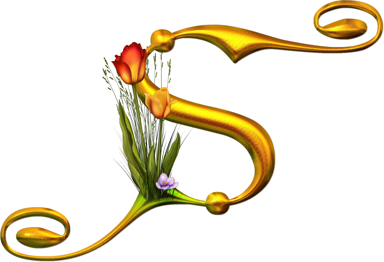 Bello Alfabeto Con Flores Y Mariposas - Decorative Fonts (1547x1054)