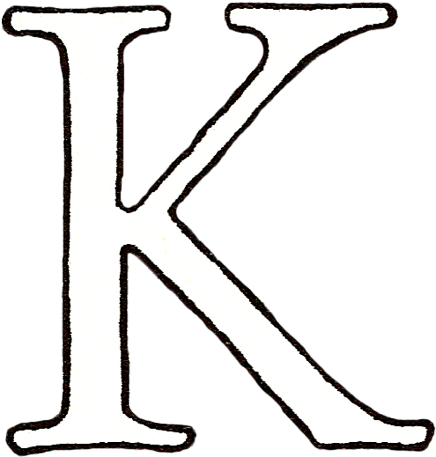 Block Letter K Template - Letter K No Background (900x941)