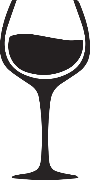 Each Month, Our Seasoned Associates Choose A Fine Red - Black And White Wine Glass Png (304x608)