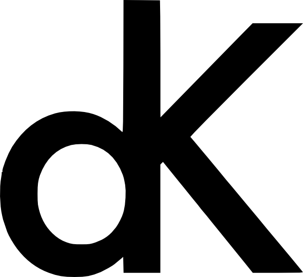 Dk Logo Initials Only - Logo Of Letter Dk (600x549)