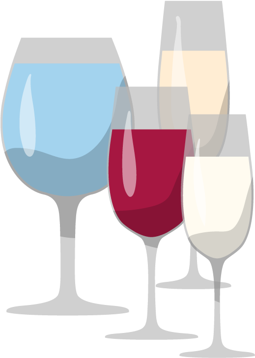 Glasses, Left To Right - Wine Glass (542x752)