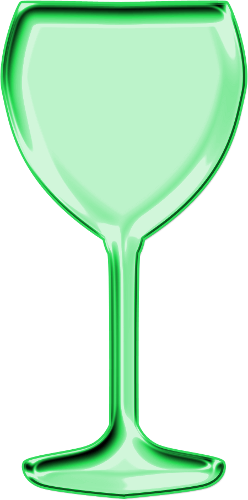 Green Glass Goblet Png By Clipartcotttage - Green Glass Clipart (248x500)