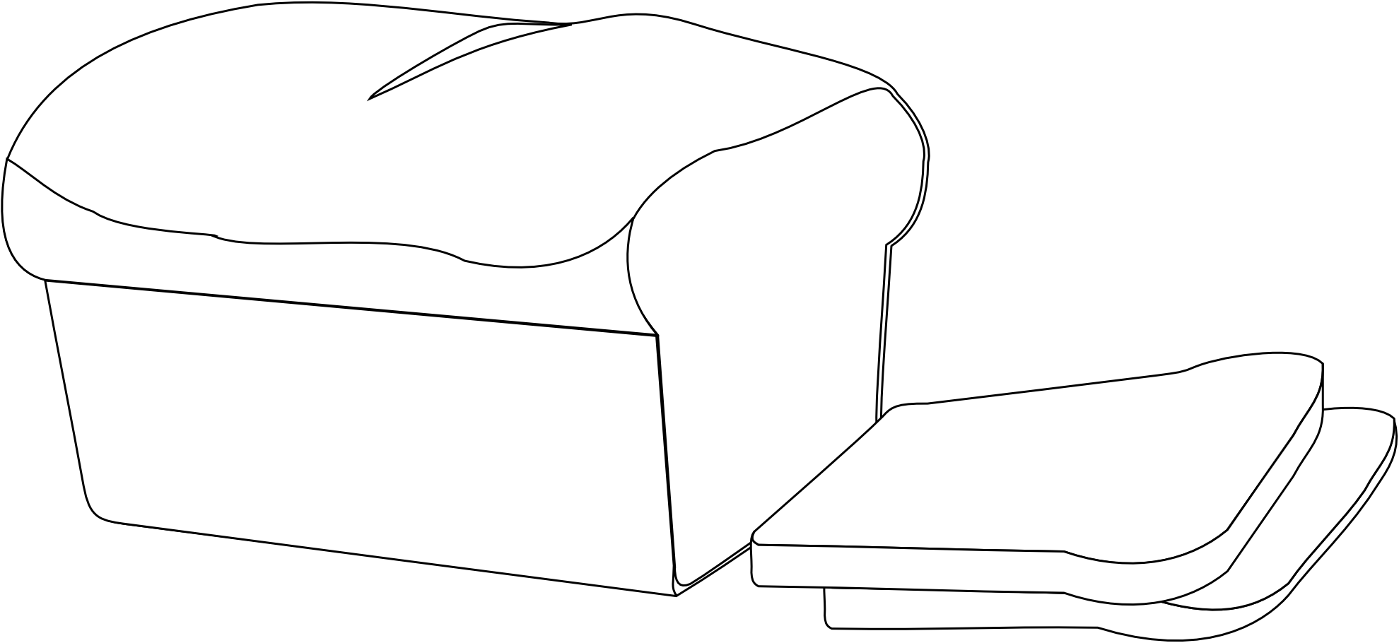 Bread Clipart Black And White Png (1979x910)