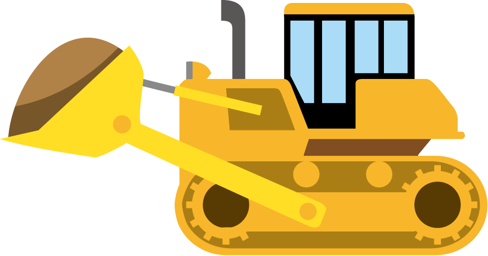 Cat Clipart Bulldozer - Construction Clipart (994x522)
