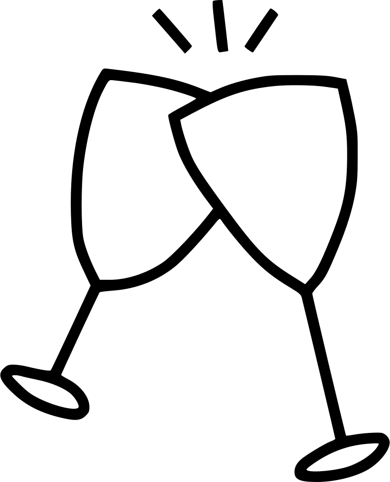 Cheers Drink Wine Glass Party Celebrate Comments - Wine Drawing Png (794x980)