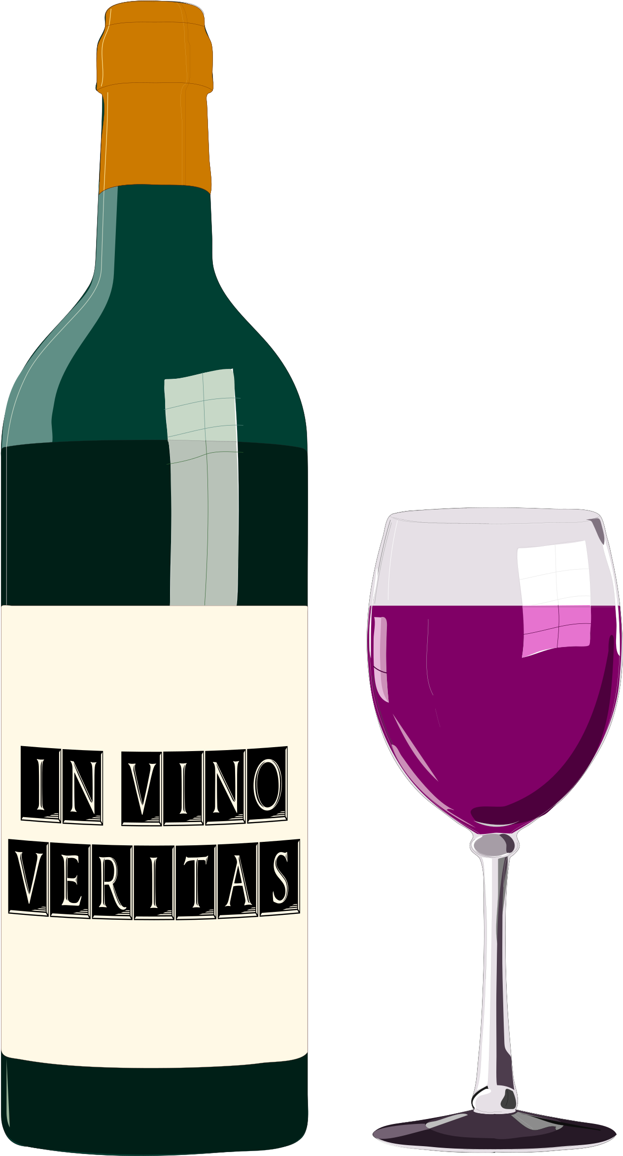 Vino Veritas - Wine Bottle Clip Art (1453x2400)
