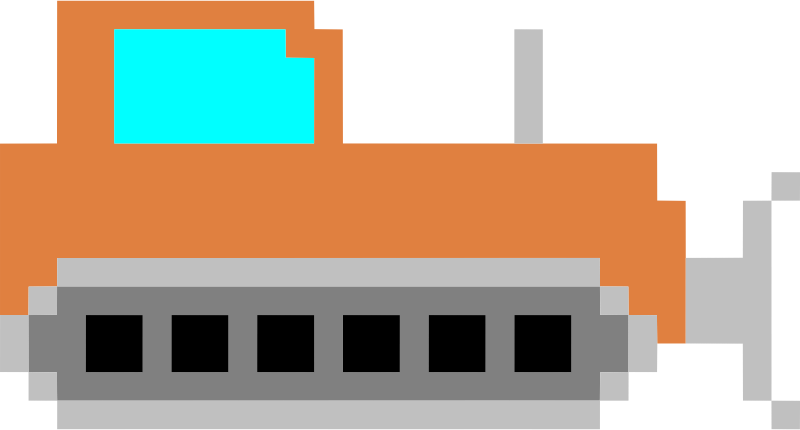 Medium Image - Bulldozer Pixel Art (800x430)