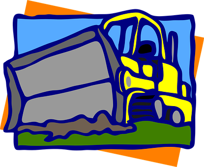 Bulldozer, Dozer, Truck - Building Material (600x491)