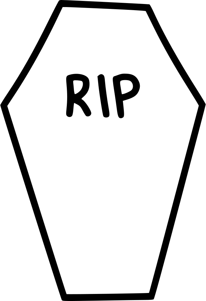 Coffin Casket Rip Death Funeral Comments - Coffin Drawing Easy (672x980)