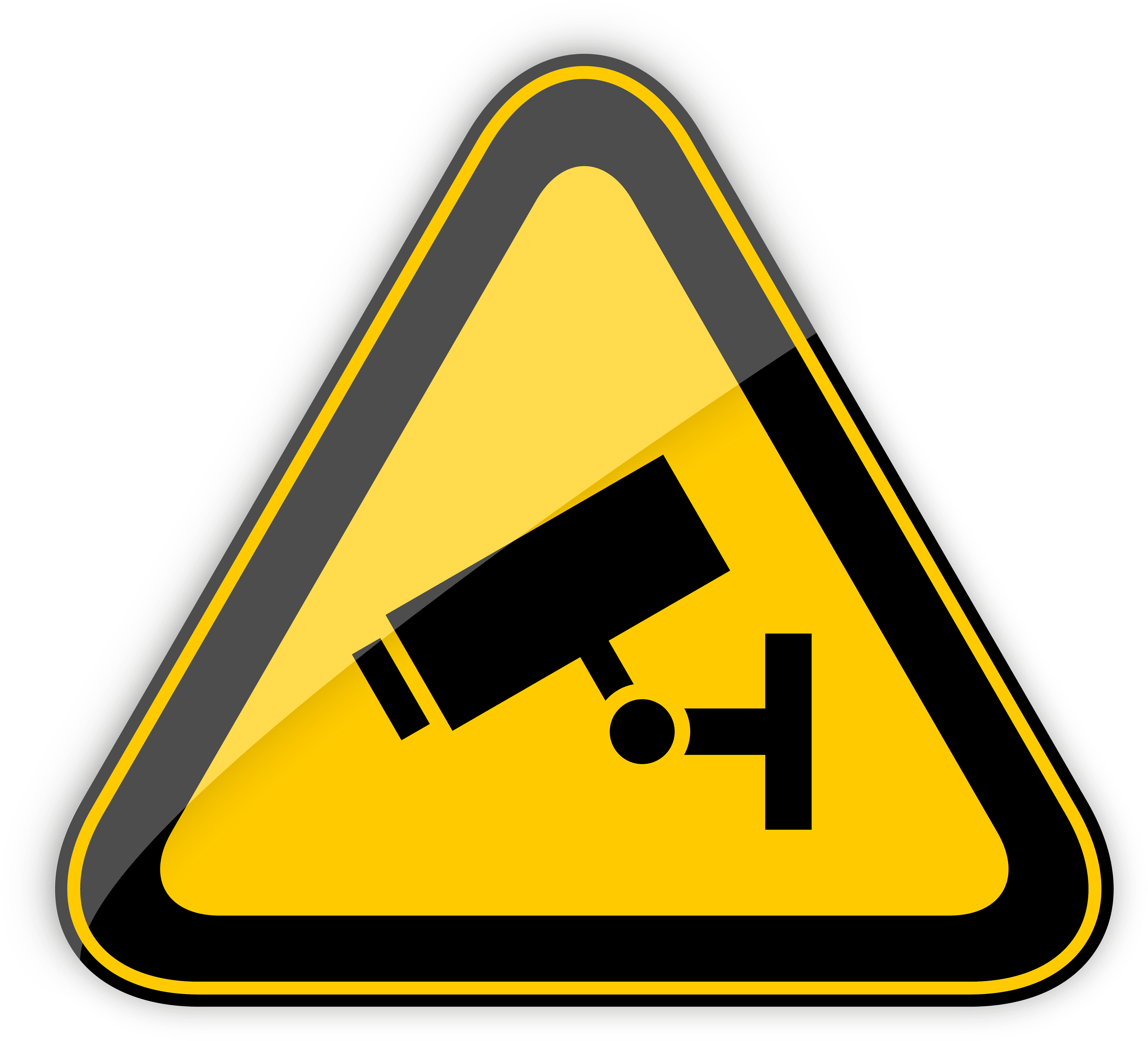 Cctv In Operation Warning Sign Png Clipart - Highly Flammable Warning Sign (5000x4584)