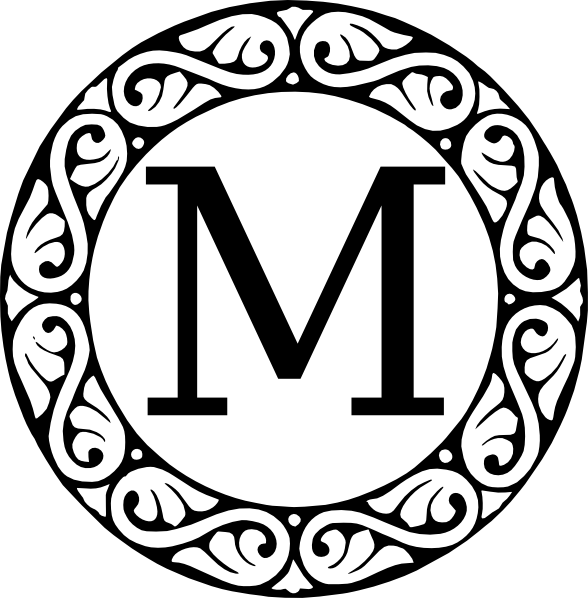 M Monogram Png, Svg Clip Art For Web - Fancy Letter T (588x598)