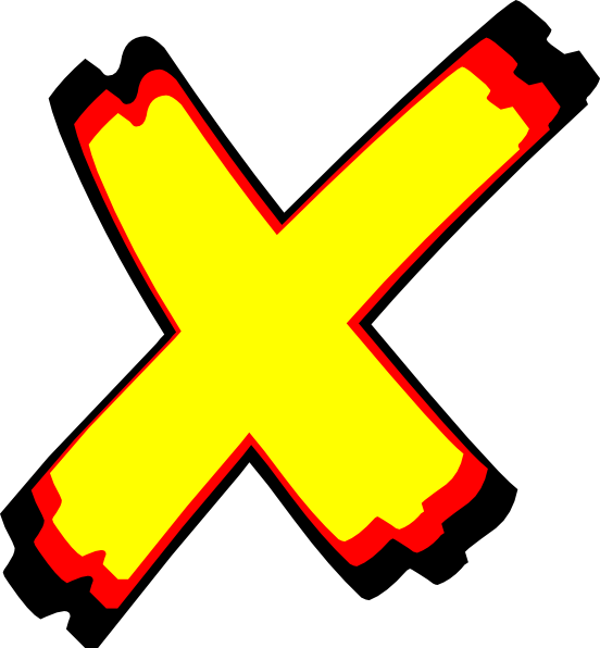 Sign Clip Art The Cliparts - Letter X Clipart (552x596)