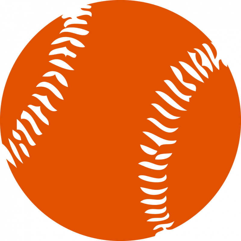 Custom Baseball Softball Car Shaped Magnets - Orange Baseball (800x800)