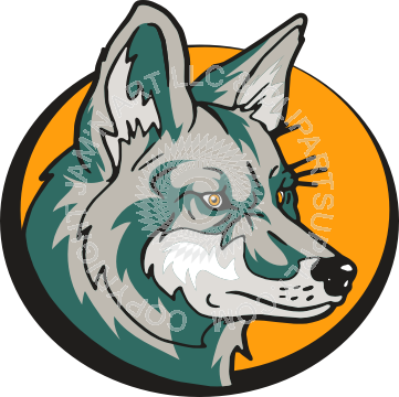 Coyote Clipart Coyote Head - Coyote Clip Art (361x360)