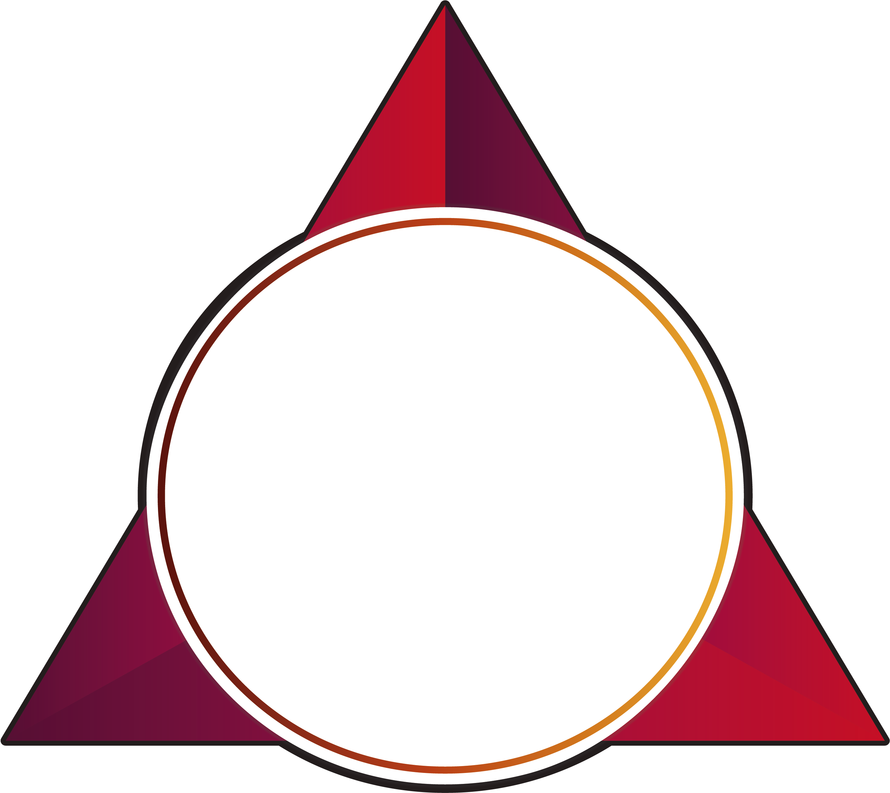 Red Triangle Clip Art - Triangle Png (2839x2550)