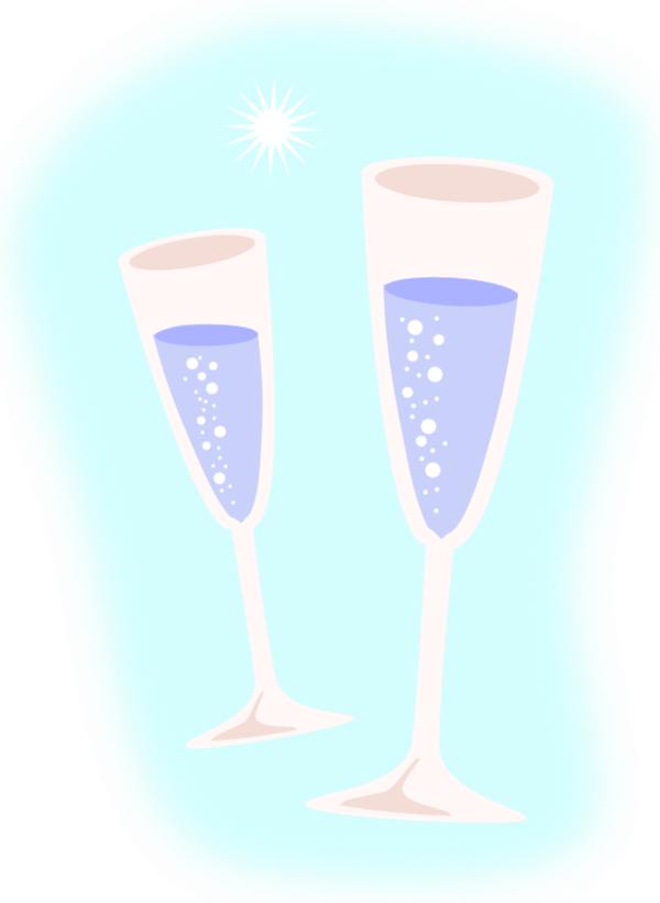 Vector Clip Art - Champagne (600x821)