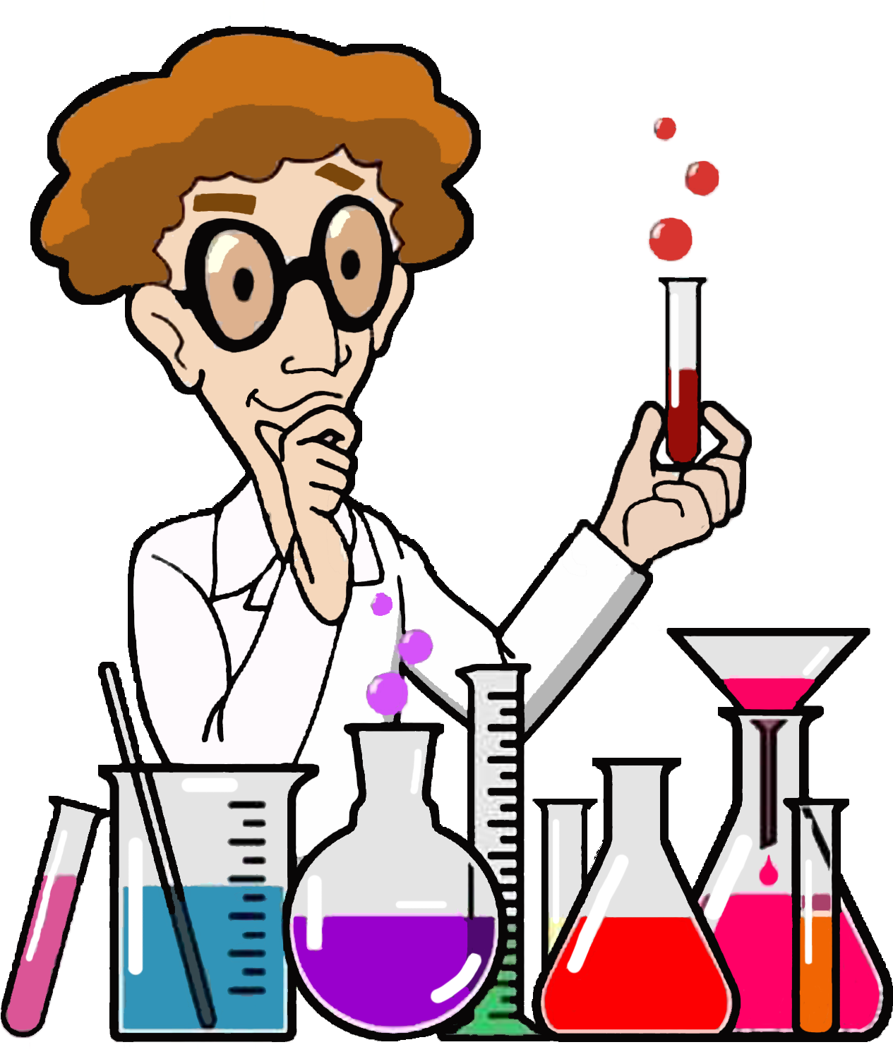 Laboratory Cartoon Scientist Clip Art - Desenho Do Laboratório De Química (1500x1500)
