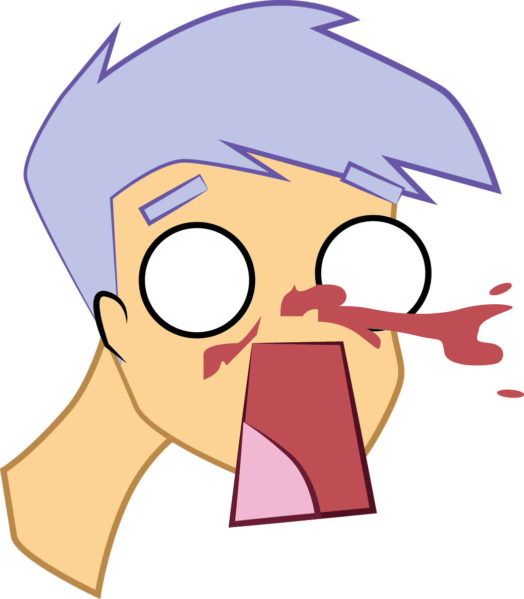 Nose Clipart Free - Anime Nose Bleed Png (1049x1199)