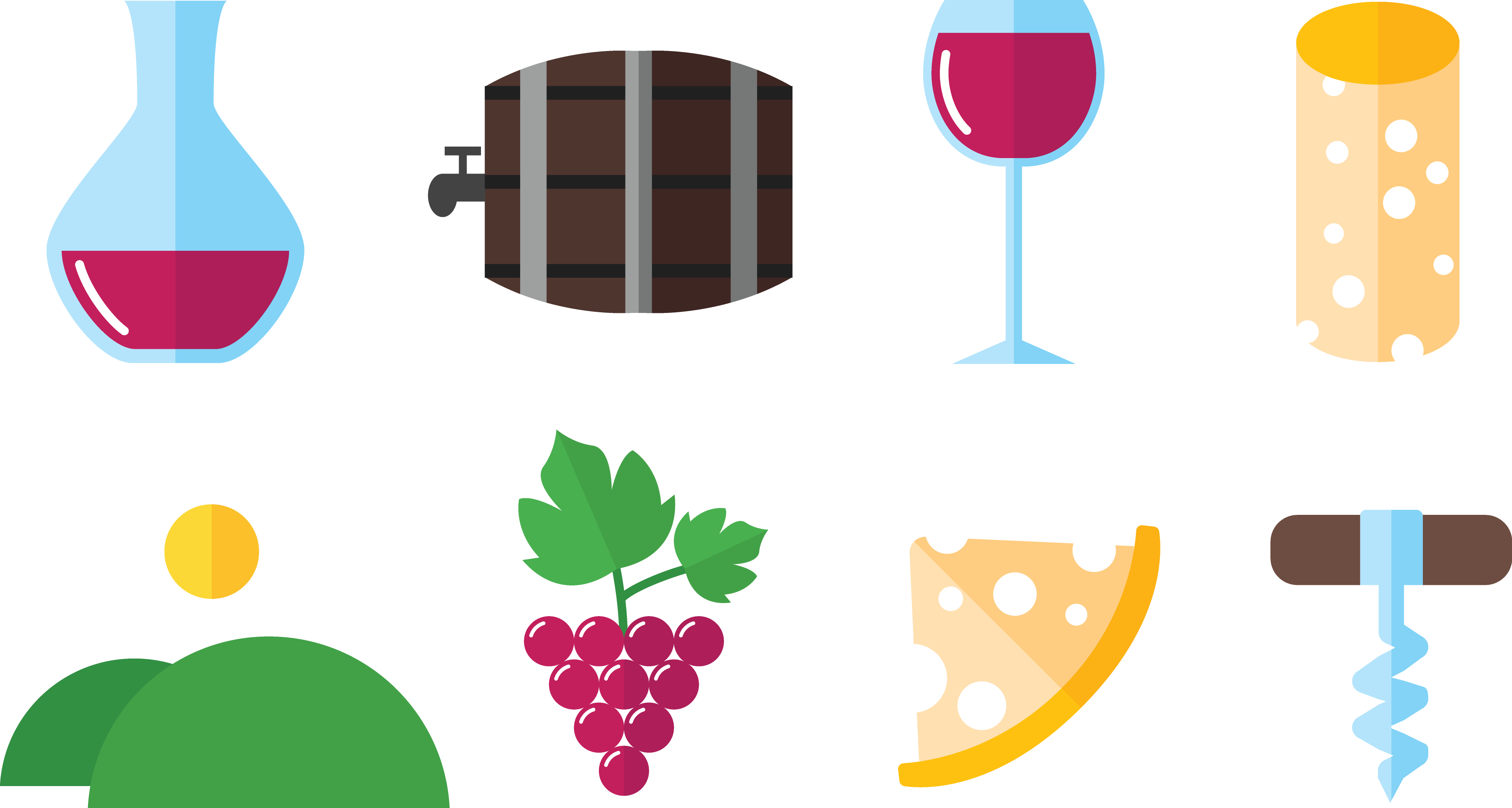 Red Wine Grape Icon - Red Wine Grape Icon (4206x2249)