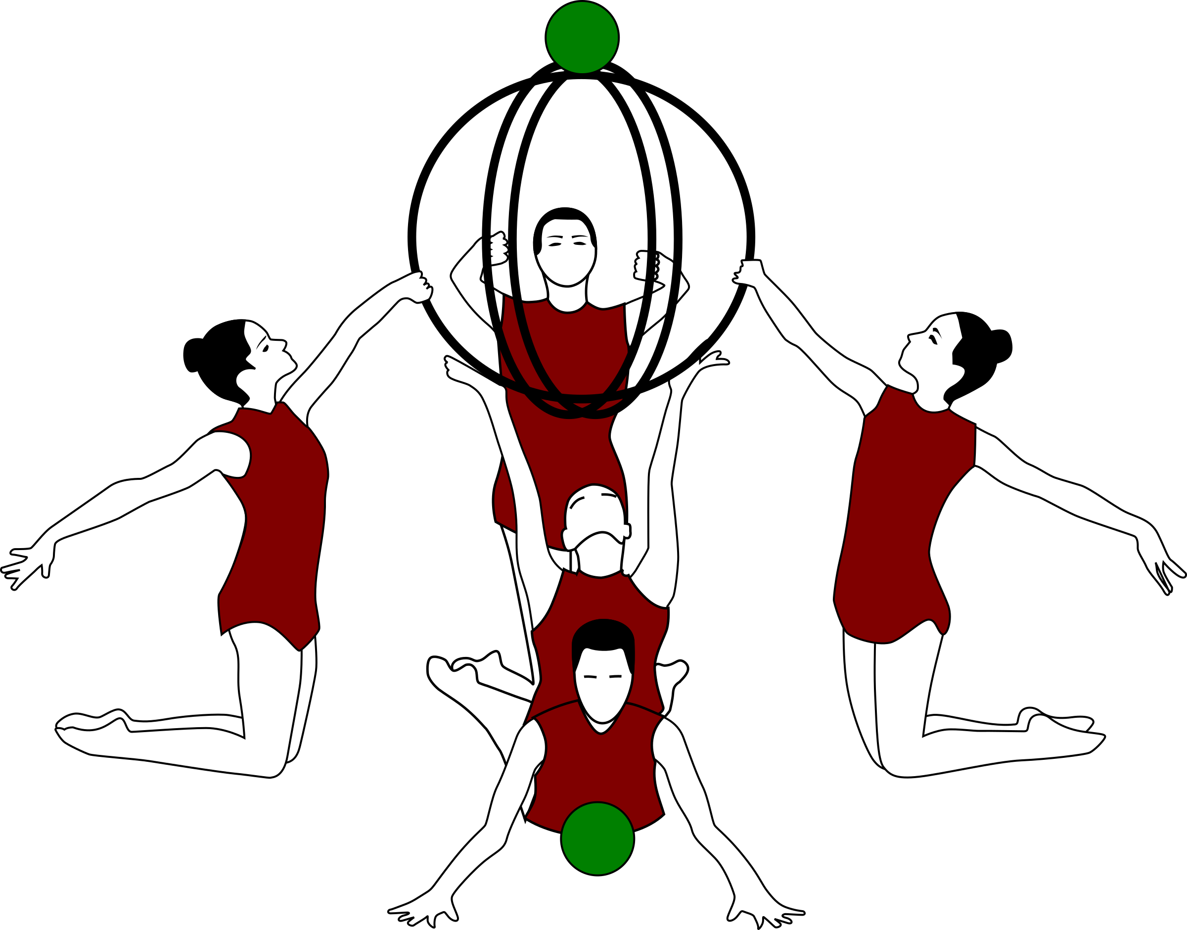 Gymnastics With Bows And Ball - Gymnastics (2400x1880)