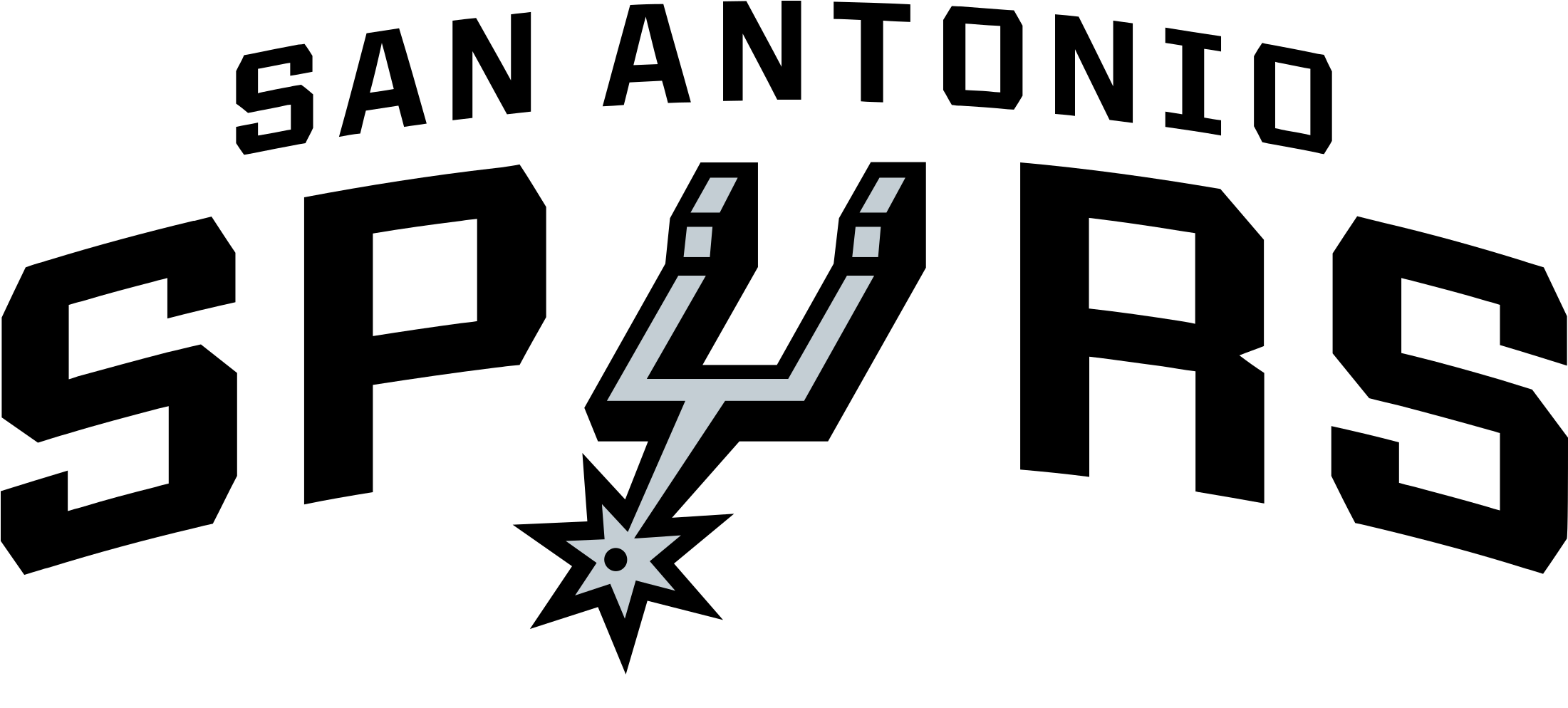 San Antonio Spurs Logo Png Transparent Svg Vector Freebie - San Antonio Spurs Logo (2400x993)