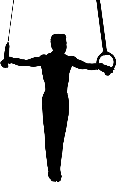Iron Cross On Rings - Male Gymnast Clipart (420x660)