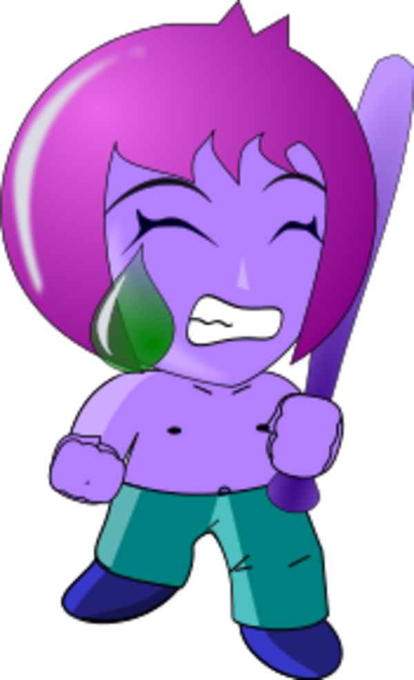 Girl Crying Mad Chibi Cartoon Comic - Clip Art (600x985)