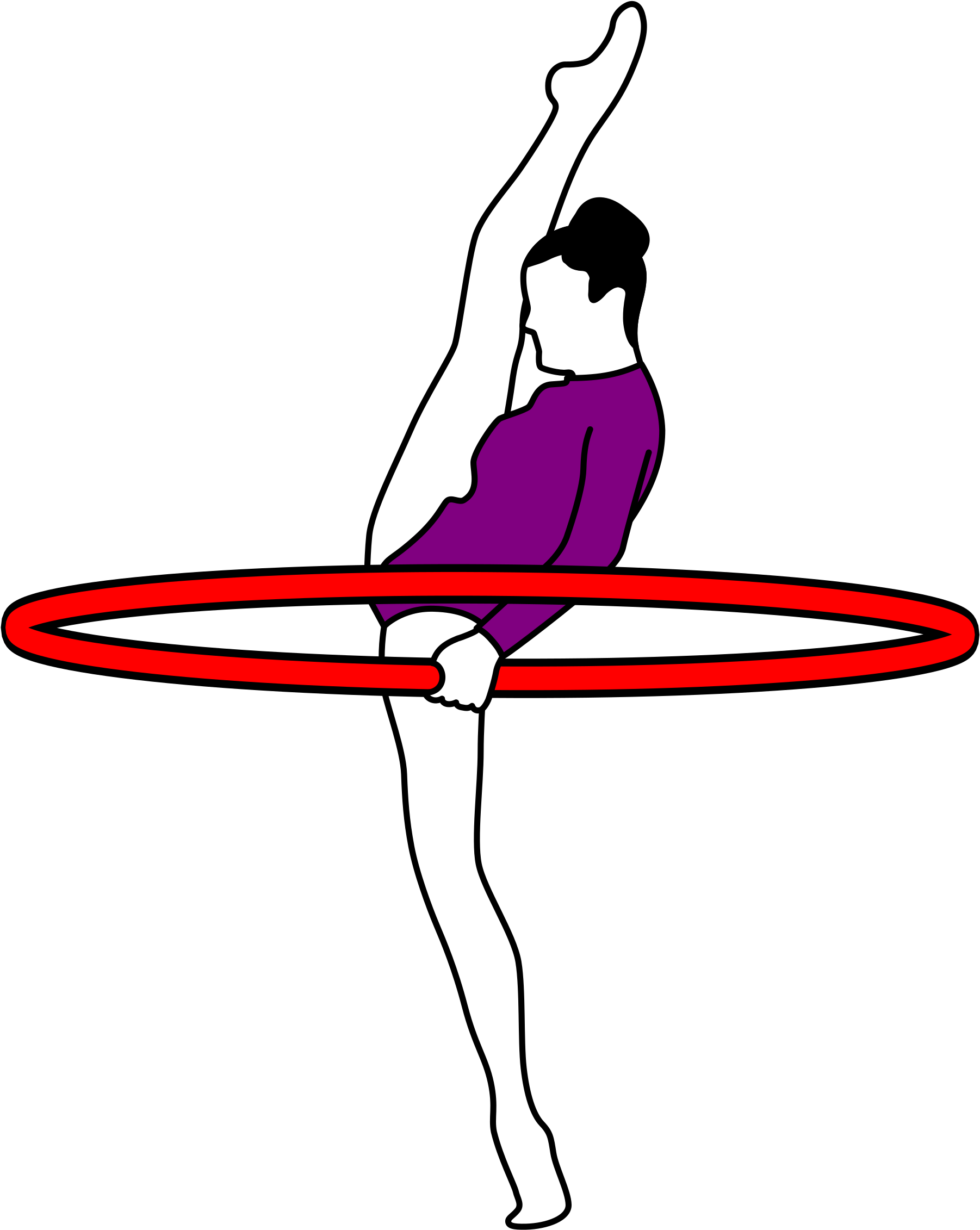 Clipart - Gymnastics Archery - Rhythmic Gymnastic Gif Png (1924x2400)