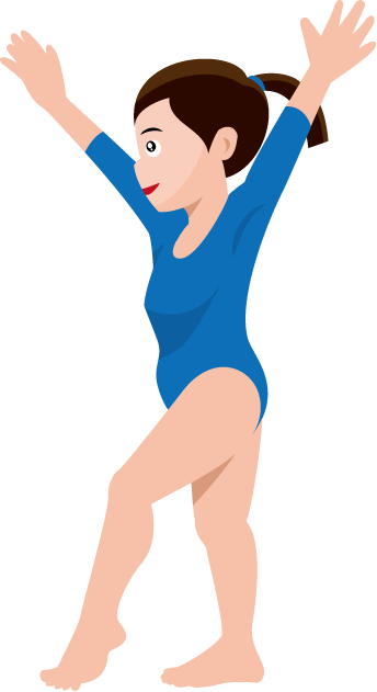 Gymnast Clipart Gymnastics Floor - Clipart Gymnastic Png (344x631)