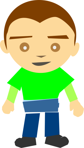 Boy Standing Green Shirt Clip Art At Clipartimage - Scalable Vector Graphics (336x591)