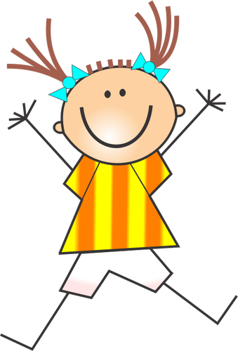 Girl Doing Cartwheels Public Domain Vectors - Cartwheel Clipart (339x500)