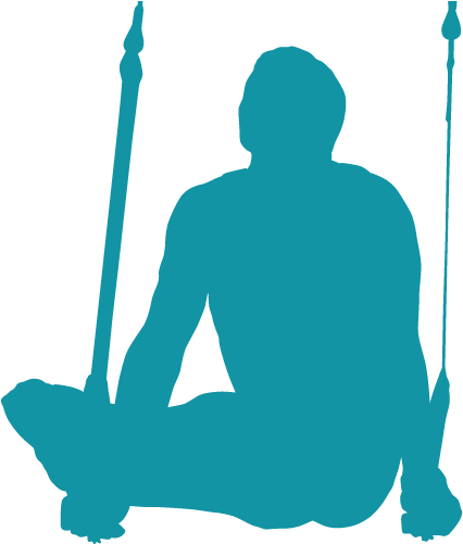 Artistic Gymnastics - Gymnast Boy Blue Silhouette (500x500)