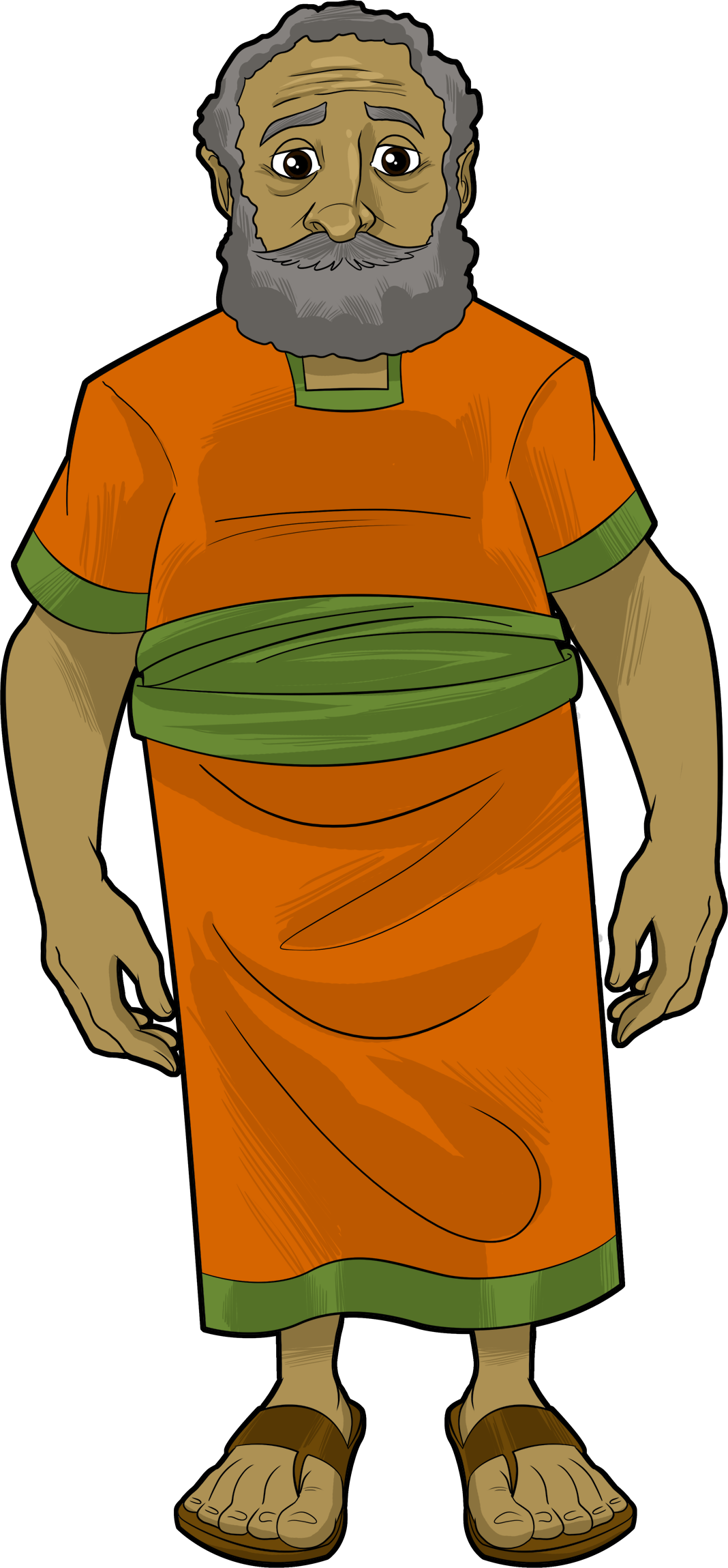 From The Bible Story Of Esther - Bible Mordecai Cartoon (1068x2298)