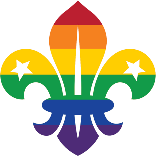 Rainbow Fleur De Lis - New Explorer Scout Logo 2015 (500x500)