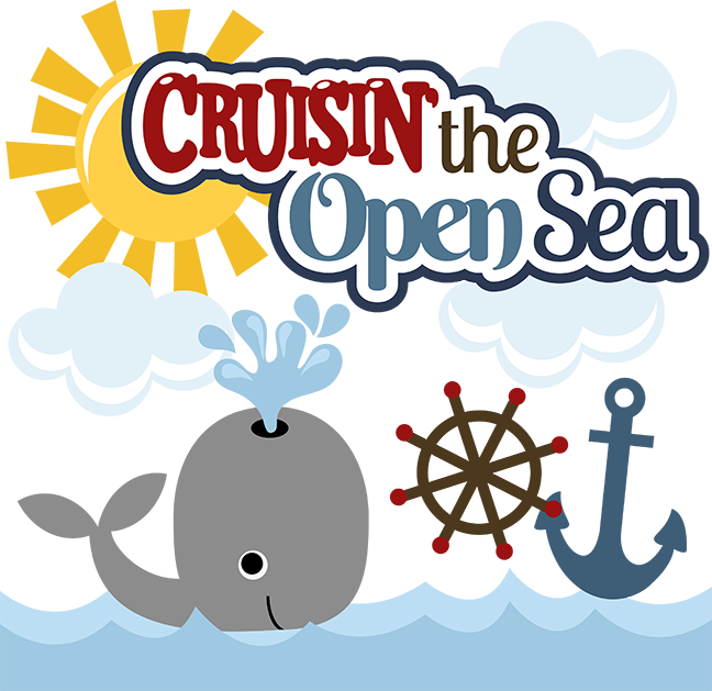 Cruisin' The Open Sea Svg Scrapbook Collection Whale - Scrapbooking (648x629)